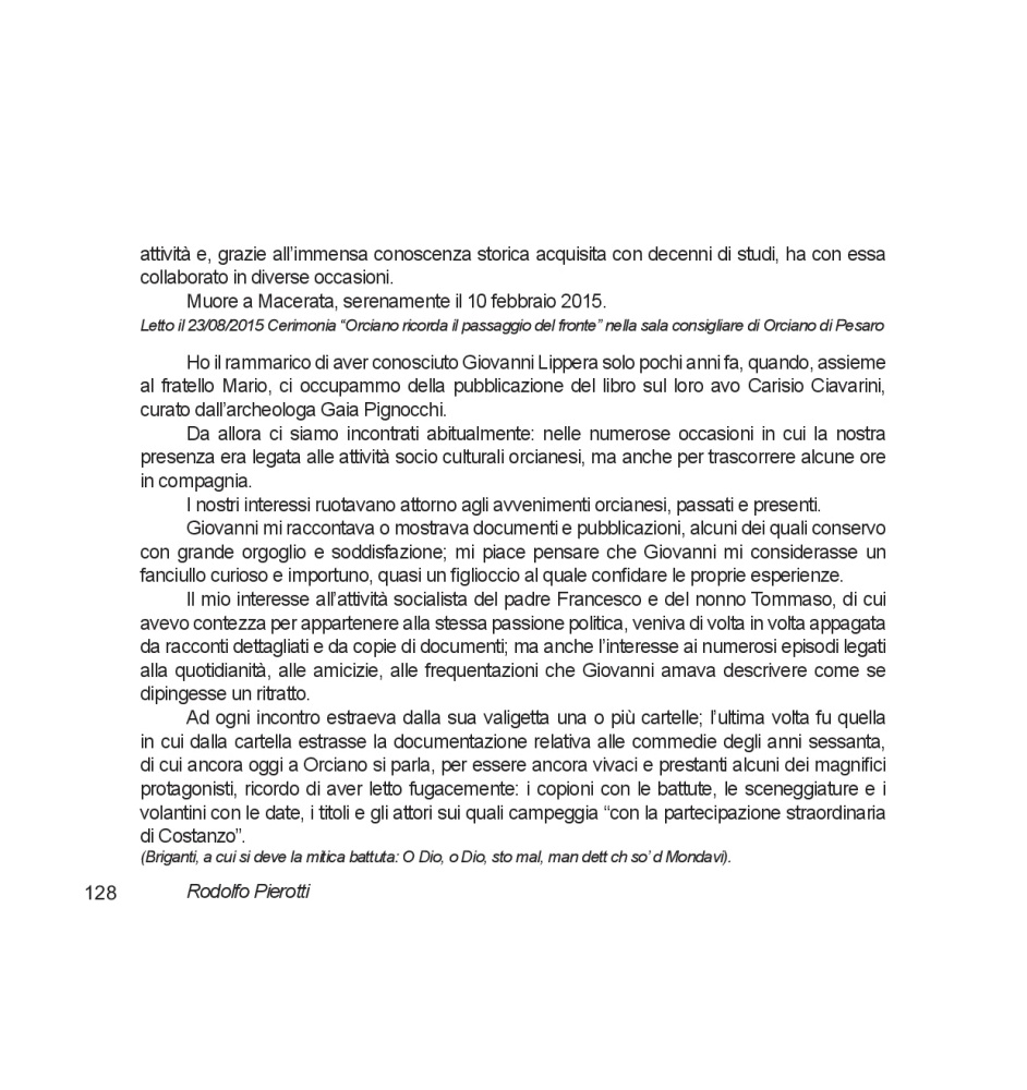 Intorno all'arola VIII p.128