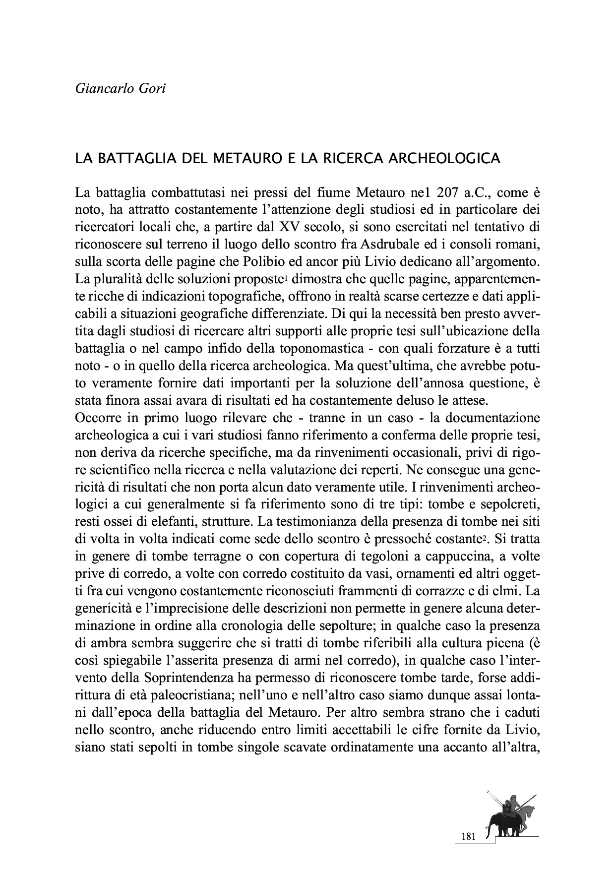La Battaglia del Metauro p.181
