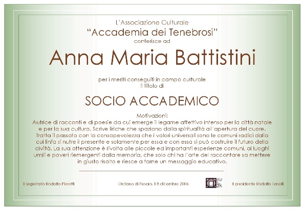 Socio Accademico Anna Maria Battistini