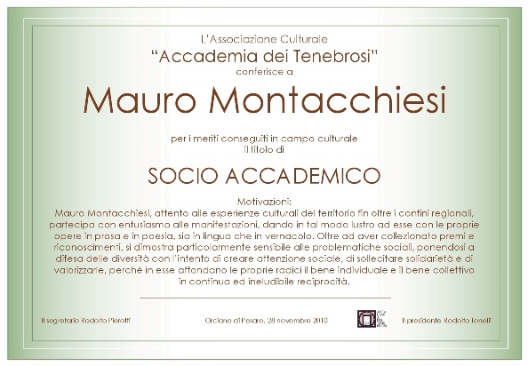 Socio Accademico Mauro Montacchiesi