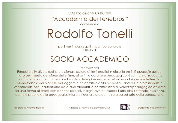 Socio Accademico Rodolfo Tonelli